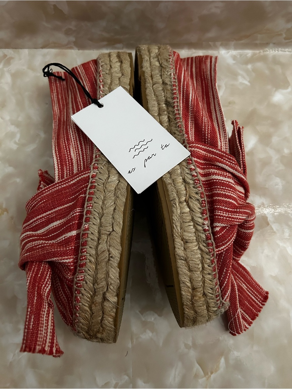 Red Striped Artisan Espadrille
